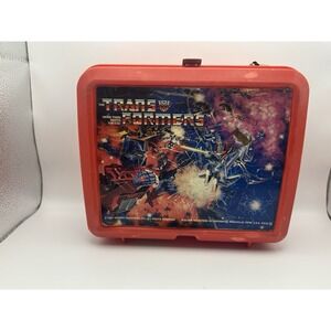 Vintage 1984 Aladdin Transformers Plastic Lunchbox Well Loved